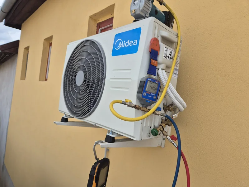 Midea kültéri egység telepítése
